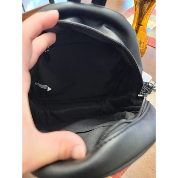 Women Black Leather Cute Bowknot Small Backpack Purse main image 13